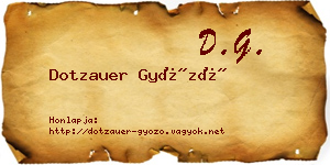 Dotzauer Győző névjegykártya